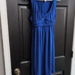 Elegant Blue Sleeveless Dress